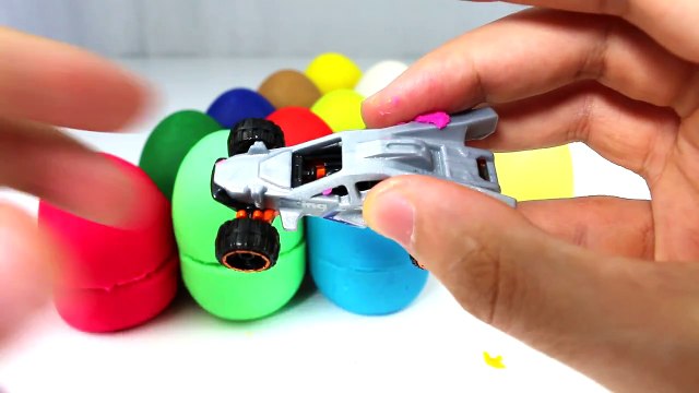 LEARN COLORS for Children w- Play Doh Surprise Eggs Donald Duck Toy Story Spiderman Disney Cars Toys