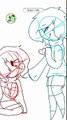 Wip Chara And Frisk Drawing 