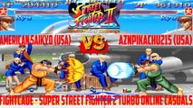 Fightcade [HD] - American Saikyo (USA) vs. aznpikachu215 (USA) - Super SF II Turbo Online Casuals