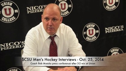 St. Cloud State men's hockey interview with Bob Motzko on Oct. 25, 2014
