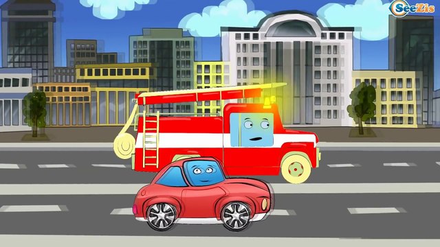 Мультфильмы для Детей. Монстр Трак и Пожарная Машина. Эвакуатор Гонки в городе. Мультики Машинки