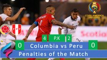 Columbia vs Peru Penalty Kicks 4-2   Copa America 2016