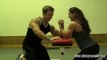 Male Bodybuilder vs Female Bodybuilder Armwrestling - Female Wins