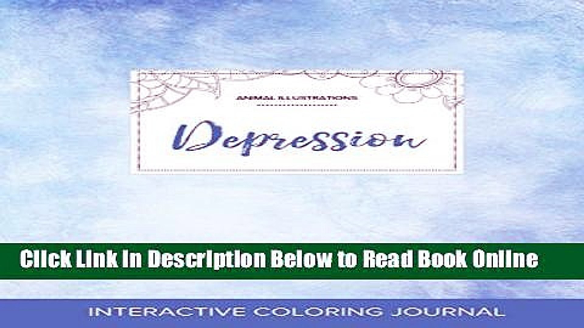Read Adult Coloring Journal Depression Animal Illustrations Clear Skies Ebook Free - 