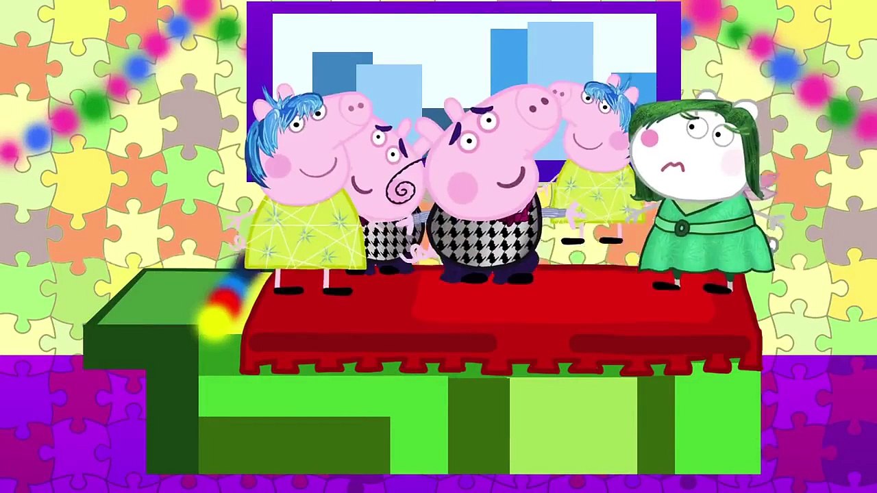 Five Little Monkeys Jumping on The Bed Peppa Pig español Inside Out For Kids and Children