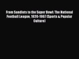 Read From Sandlots to the Super Bowl: The National Football League 1920-1967 (Sports & Popular
