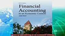 behold  Financial Accounting in an Economic Context