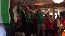 Ireland v Belgium sing-off in French bar at Euro 2016