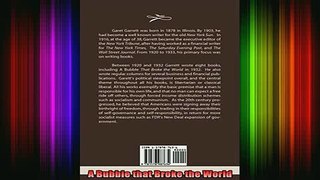 DOWNLOAD FREE Ebooks  A Bubble that Broke the World Full Ebook Online Free