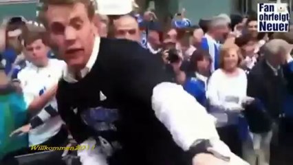 Watch Manuel Neuer getting slapped in the face