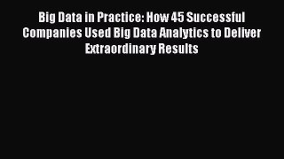 Download Big Data in Practice: How 45 Successful Companies Used Big Data Analytics to Deliver