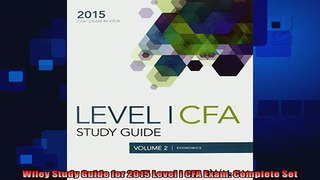behold  Wiley Study Guide for 2015 Level I CFA Exam Complete Set