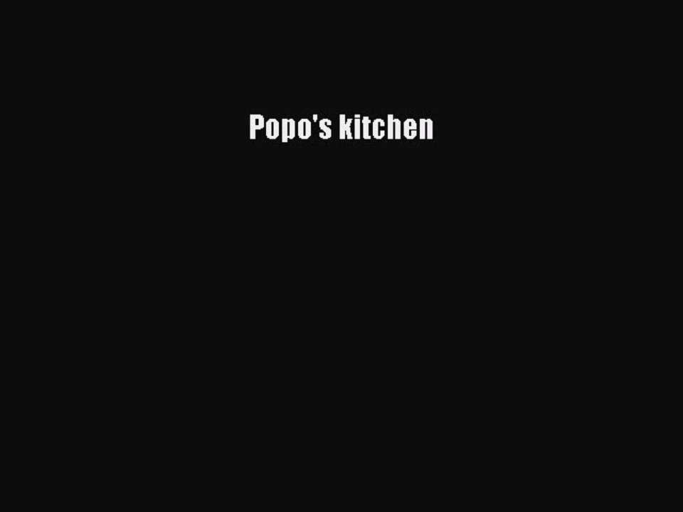 Read Books Popo's kitchen PDF Free