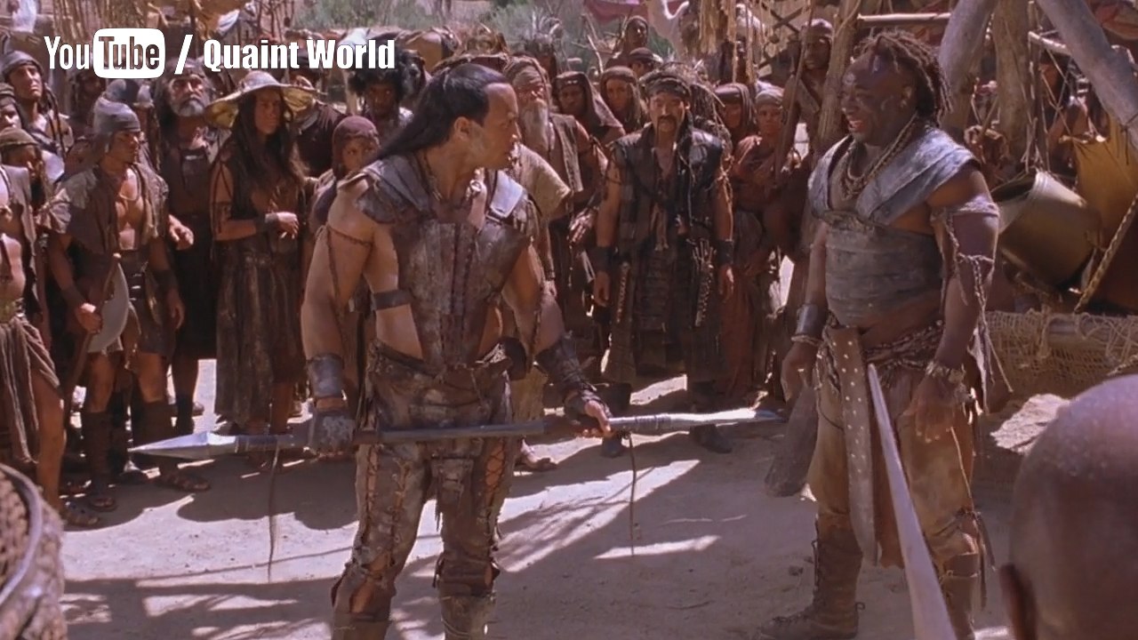 The Rock Vs Michael Clarke Duncan Fight Scene | Dwayne Johnson The Scorpion  King Movie Clips, image size:1280x720