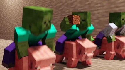 Pig Racing - Minecraft Animation - Slamacow