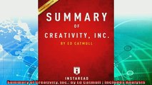 different   Summary of Creativity Inc by Ed Catmull  Includes Analysis