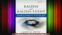Free Full PDF Downlaod  Kaizen and Kaizen Event Implementation Full Ebook Online Free