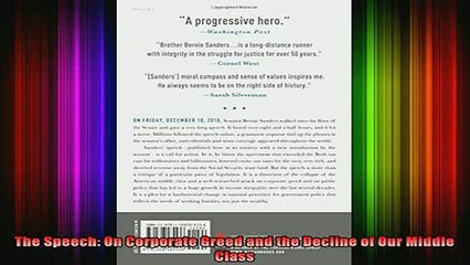 READ book  The Speech On Corporate Greed and the Decline of Our Middle Class Full EBook