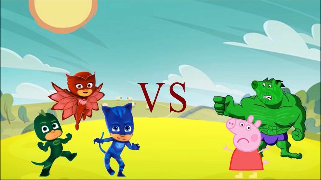Peppa Pig Crying PJ Masks Saves Her Of Hulk | Funny Story | PJ Mask Spiderman Finger Family Song