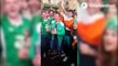 UEFA EURO 2016 Irish fans serenade French girl