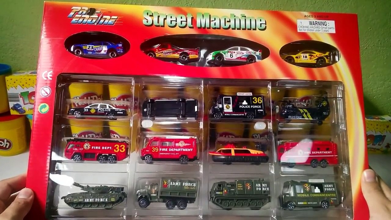 16 Parça İtfaiye Polis ve Askeri Araçlar Seti ile Hızlı ve Öfkeli Aksiyonlar