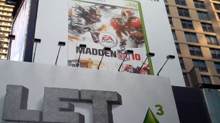 Madden NFL 10 cover revealed in Times Square (4/24)