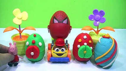 Peppa Pig Play Doh Surprise eggs Playdough Toys English episodes