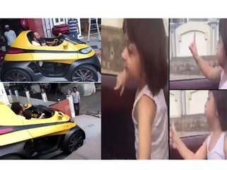 Watch Sharukh’s Son AbRam’ Dancing Moves & Driving Mini Car