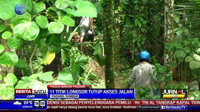 11 Titik Longsor Tutup Akses Transportasi di Padang