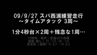 09/9/27 スイスポ in スパ西浦_アタック3周映像