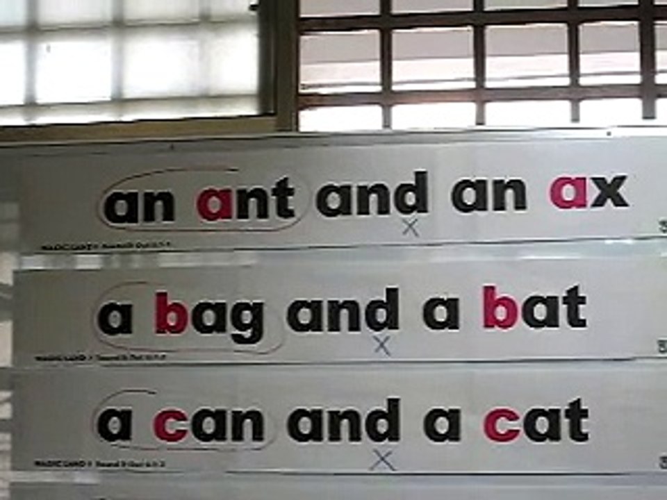 2007/10/23三年一班唸 Aa ~ Ll 字母拼讀字、詞