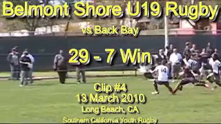 Belmont Shore U19 Rugby vs Back Bay 26-7 Win Clip#4