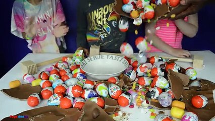 BASHING 3 Giant Chocolate Kinder Surprise Eggs - Monster High - Peppa Pig - MLP Toy Opening