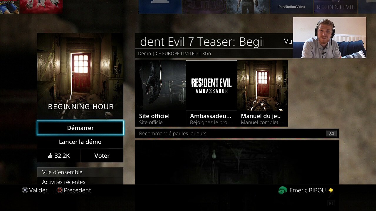 Resident Evil 7 : Teaser E3 "Beginning Flour" Face Cam