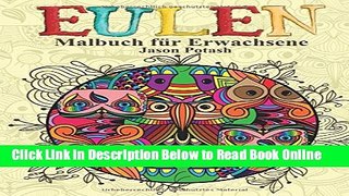 Download Eulen Malbuch Fur Erwachsene (Die Beruhigungs Erwachsener Malvorlagen) (German Edition)