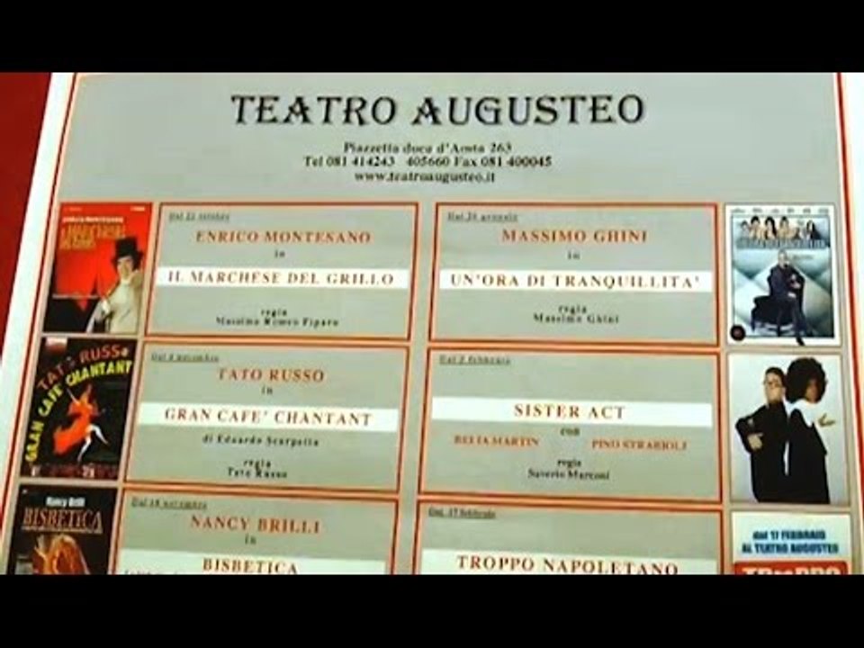 Napoli - Montesano e Beppe Fiorello per la nuova stagione dell'Augusteo (18.06.16)