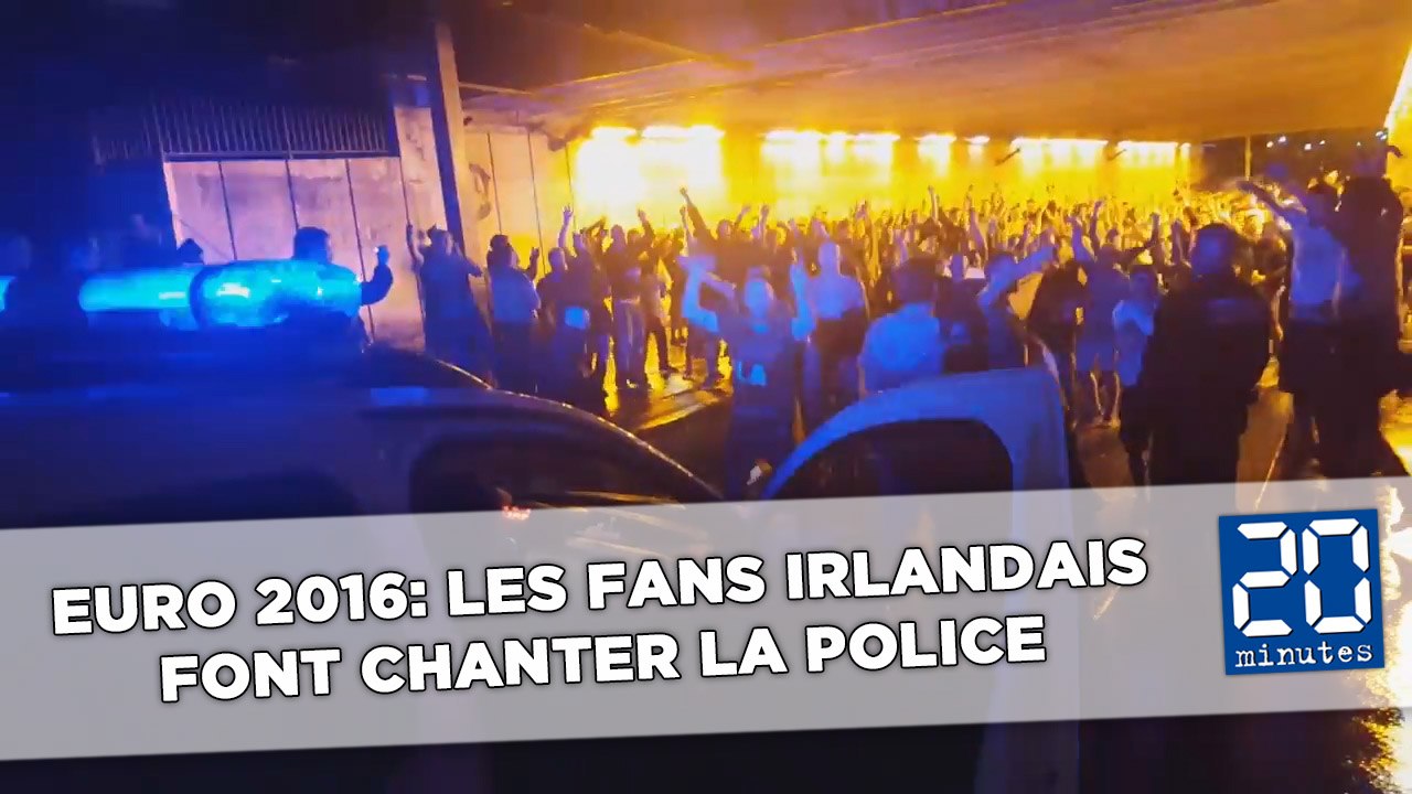 Euro 2016: Les supporters irlandais font chanter la police