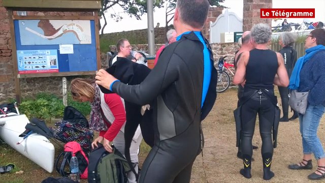 Bréhat (22). 100 nageurs pour le 6ème tour de l'île