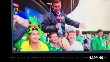 Euro 2016 - Les supporters irlandais déguisent un journaliste en plein direct