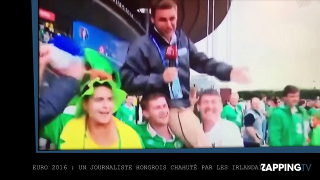 Euro 2016 - Les supporters irlandais déguisent un journaliste en plein direct