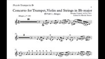 [Accompaniment] Vivaldi Trumpet, Violin, Strings Concerto in Bb (RV548) 1. Allegro [Sheet music]