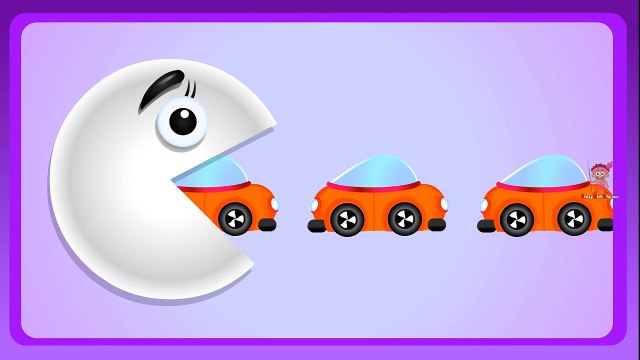 Fun Pacman Colors with Cars | Learn Colors with Pacman Eating Colors | Preschool Learning Videos
