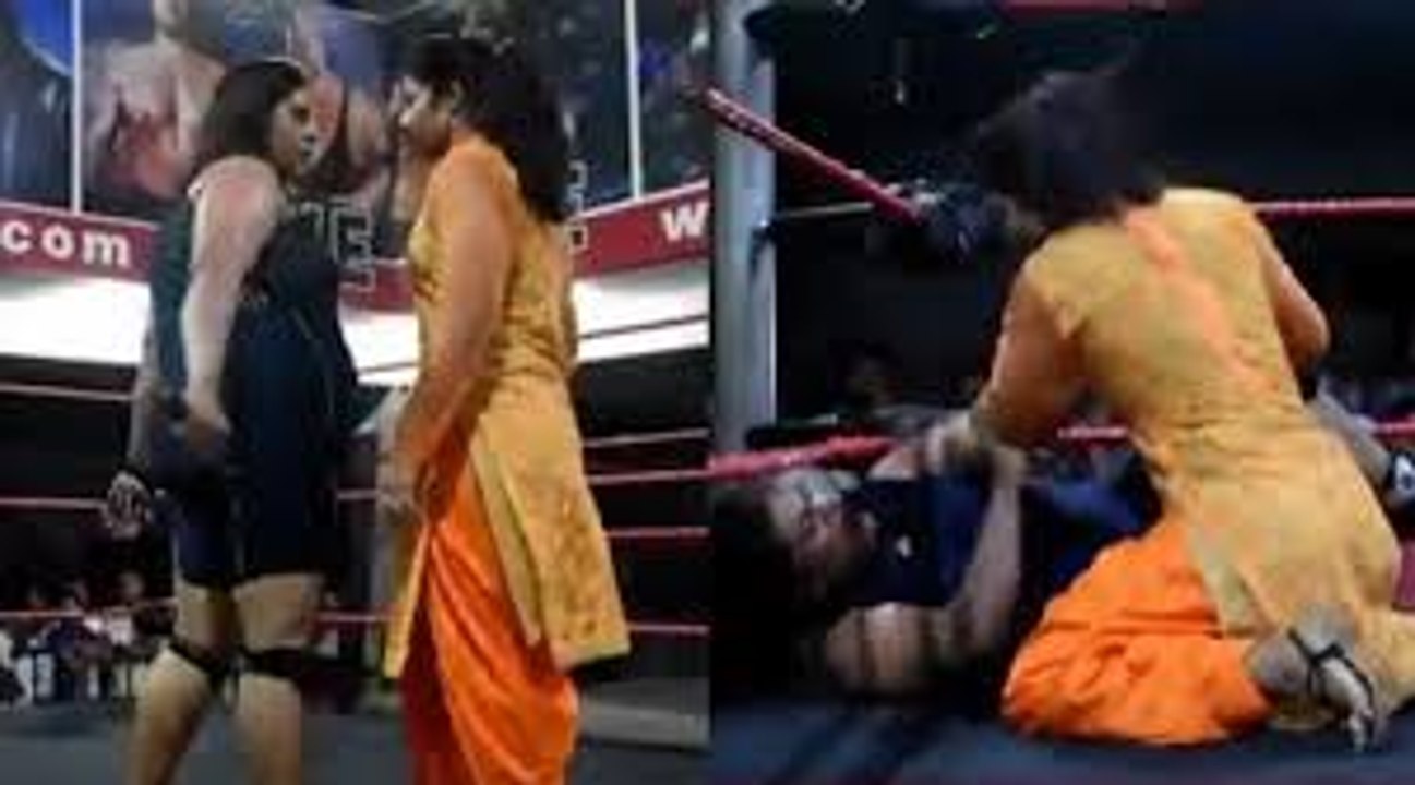 This video of a salwar-kameez-clad Punjabi woman pinning down a pro wrestler will blow your mind