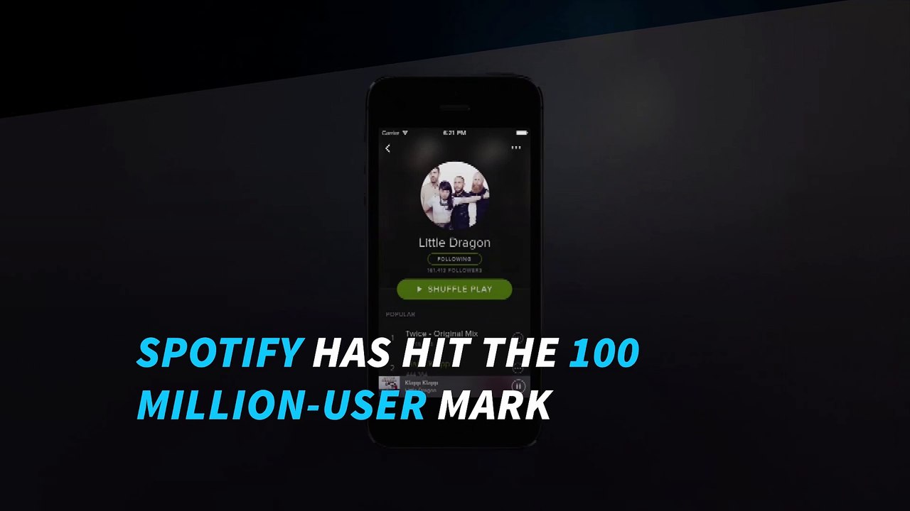 Spotify hits 100 million active users