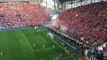 Les fans Hongrois à Marseille