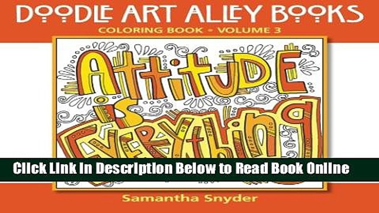 Read Attitude Is Everything: Coloring Book (Doodle Art Alley Books) (Volume 3)  Ebook Free