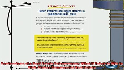 different   Confessions of a Real Estate Entrepreneur What It Takes to Win in HighStakes Commercial