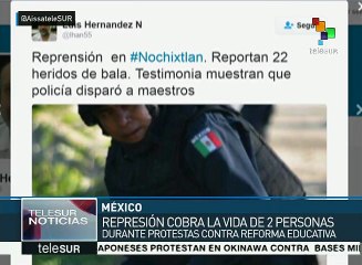 Twitter registra la represión policíaca contra maestros mexicanos