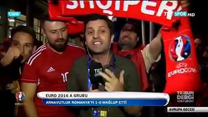 Tifozët shqiptare live në televizionin turk