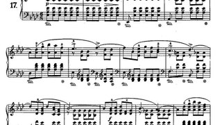 F. Chopin. Preludes Op. 28. Preludio nº 17 en La bemol mayor. Partitura on line.